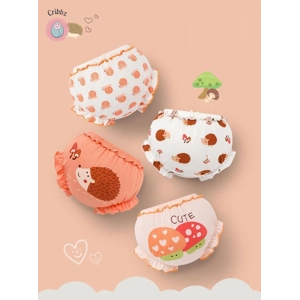 Cotton Baby Girl Bow Underpants Set