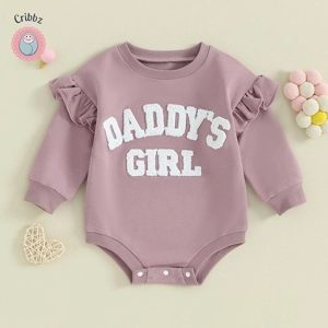 Lovely Autumn Baby Girls Ruffled Romper