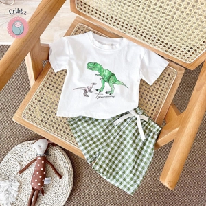 Dinosaur Print Baby T-Shirt and Shorts Set