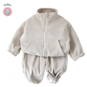 Winter Kids Thicken Overcoat and Pants Set