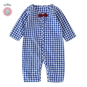 {Toddler Boy Long Sleeve Plaid Romper