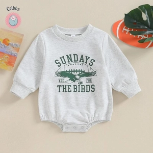 Toddler Boys Eagle Print Sweatshirt Romper