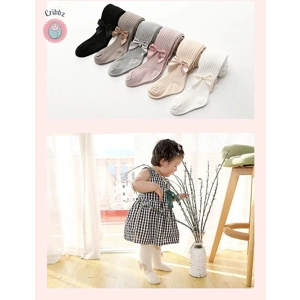 Autumn Striped Leggings with Big Bow