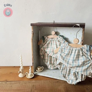 Summer Plaid Tee and Bloomer Set