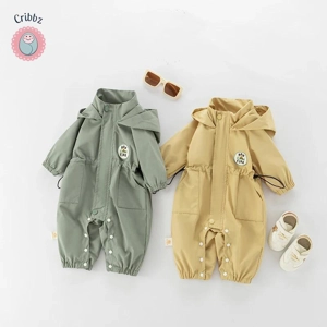 Autumn Infant Hooded Jumpsuit Jacket
