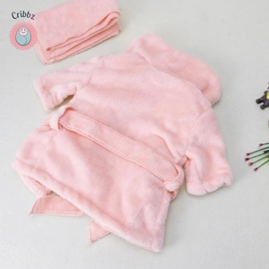 Newborn Solid Color Bathrobe Set