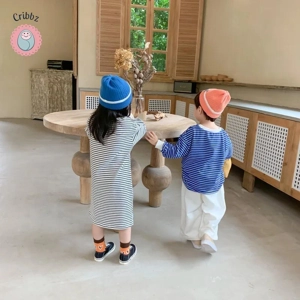 Striped Brother Sister Kids Hoodie Set