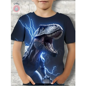 3D Dinosaur Print Kids T-Shirt