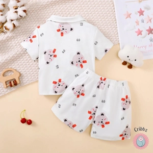 Cute Cartoon Pajama Set for Babies