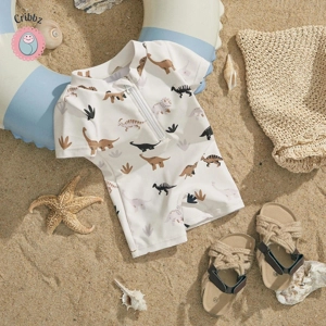 Baby Dinosaur Coconut Tree Swimsuit