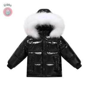 Unisex Down Jacket with Fur Parka
