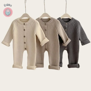 Cozy Knit Infant Jumpsuit Winter Romper
