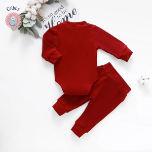 Knit Baby Romper and Pants Set
