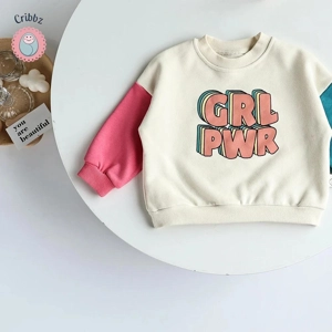 Baby Girl Letter Print Hoodie Sweatshirt