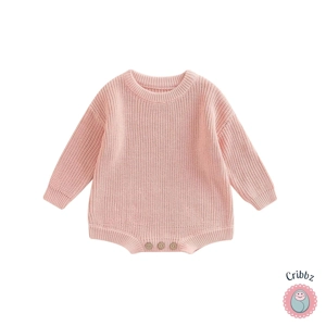 Cozy Knit Romper for Newborns and Infants