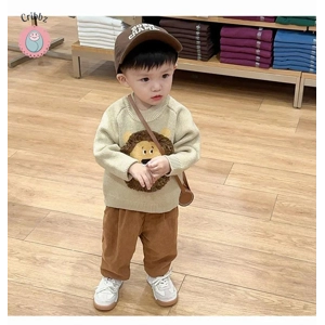 Baby Girl Lion Knit Sweater