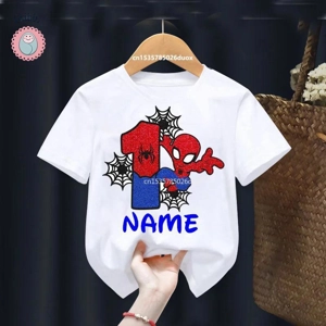 Personalized Marvel Spiderman Birthday T-shirt for Kids