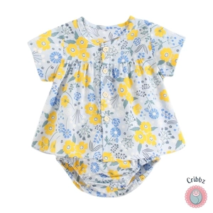 Cotton Baby Girls Summer Clothing Set