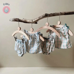 Summer Plaid Tee and Bloomer Set