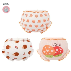 3-Piece Cotton Baby Girl Underwear Set