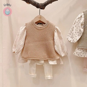 Baby Girls and Boys Knit Sleeveless Sweater Vest