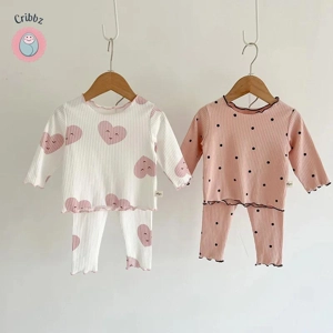 Cute Dot Print Baby Pajama Set