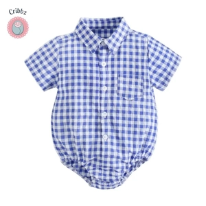 Cotton Baby Boy Short Sleeve Bodysuits