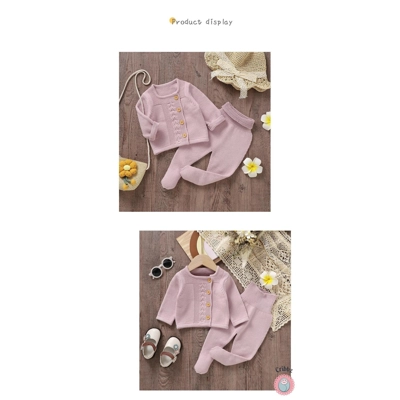 Toddler Girls Autumn Winter Knitwear Set title=
