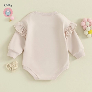 Lovely Autumn Baby Girls Ruffled Romper