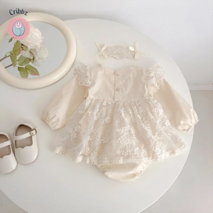 Autumn Lace Bodysuit Set for Infants