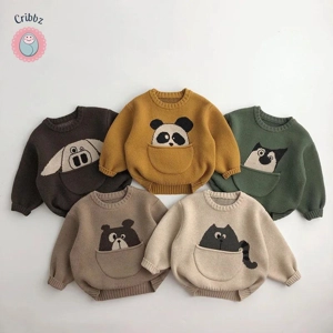 Korean Style Cartoon Knitwear for Kids