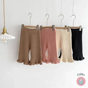 Soft Knit Flare Autumn Baby Girl Pants