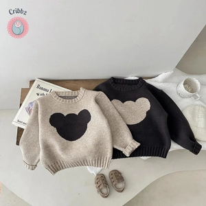 Cute Cartoon Bear Cotton Sweater for Babies