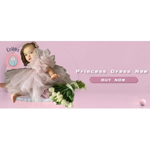 Pink Tulle Puff Sleeve Birthday Dress