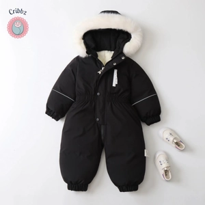 Winter Waterproof Kids Ski Suit with Fleece Lining