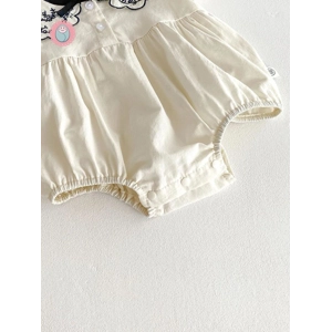 Baby Girls Summer Embroidered Bodysuit Set