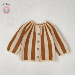 Baby Girl Stripe Knitted Coat & Skirt Set