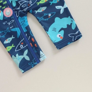 Baby Boys Shark Spider Print Swimwear