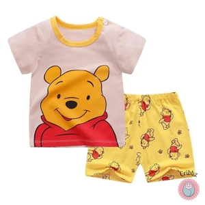 Summer Cartoon T-Shirt and Shorts Set
