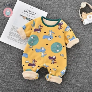 Velvet Baby Romper - Warm Autumn & Winter Jumpsuit