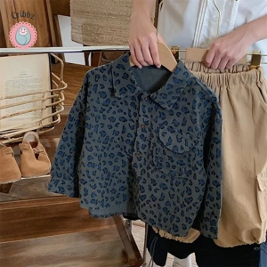 Autumn Boys Long Sleeve Leopard Shirt