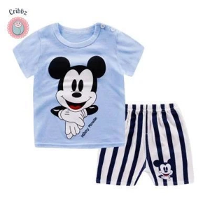 Childrens Summer Cotton T-Shirt and Shorts Set