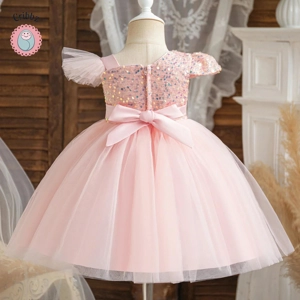 Elegant Toddler Girls Sequins Party Dress
