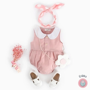 Cute Plaid Cotton Baby Bodysuit for Girls