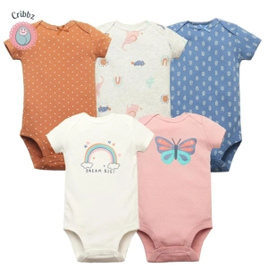Soft Cotton Newborn Baby Bodysuit Set