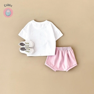 Summer Newborn Flower Print Outfit