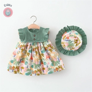 Baby Girl Floral Beach Dress Outfit