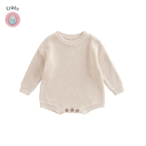 Cute Knitted Sweater Romper for Newborns