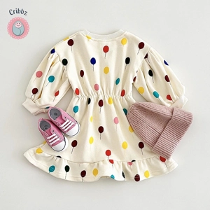 Autumn Cotton Princess Balloon Dress