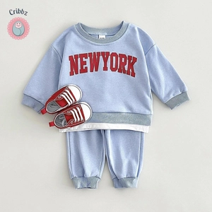 Infant Baby Printed Two-Piece Outfit Set